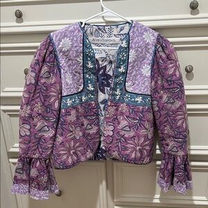 Alix Of Bohemia Purple and Pink Floral Blazer